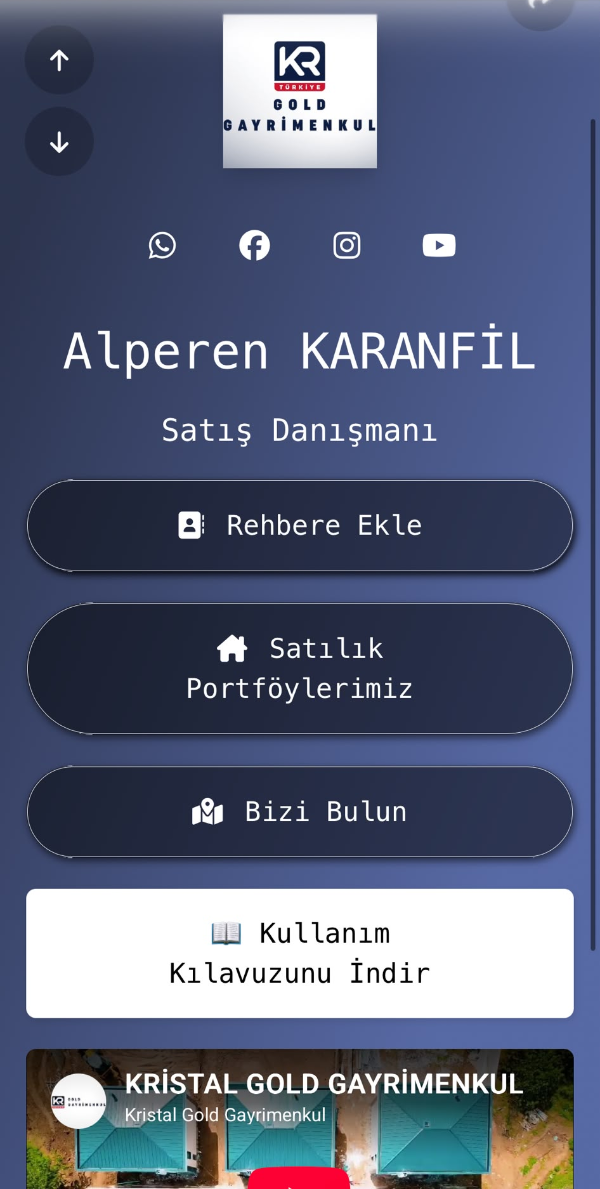 Gayrimenkul dijital kartvizit şablonu